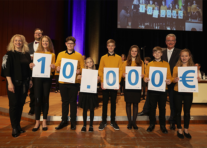 Spendenübergabe der Volksbank Pforzheim an die Chorakademie Pforzheim